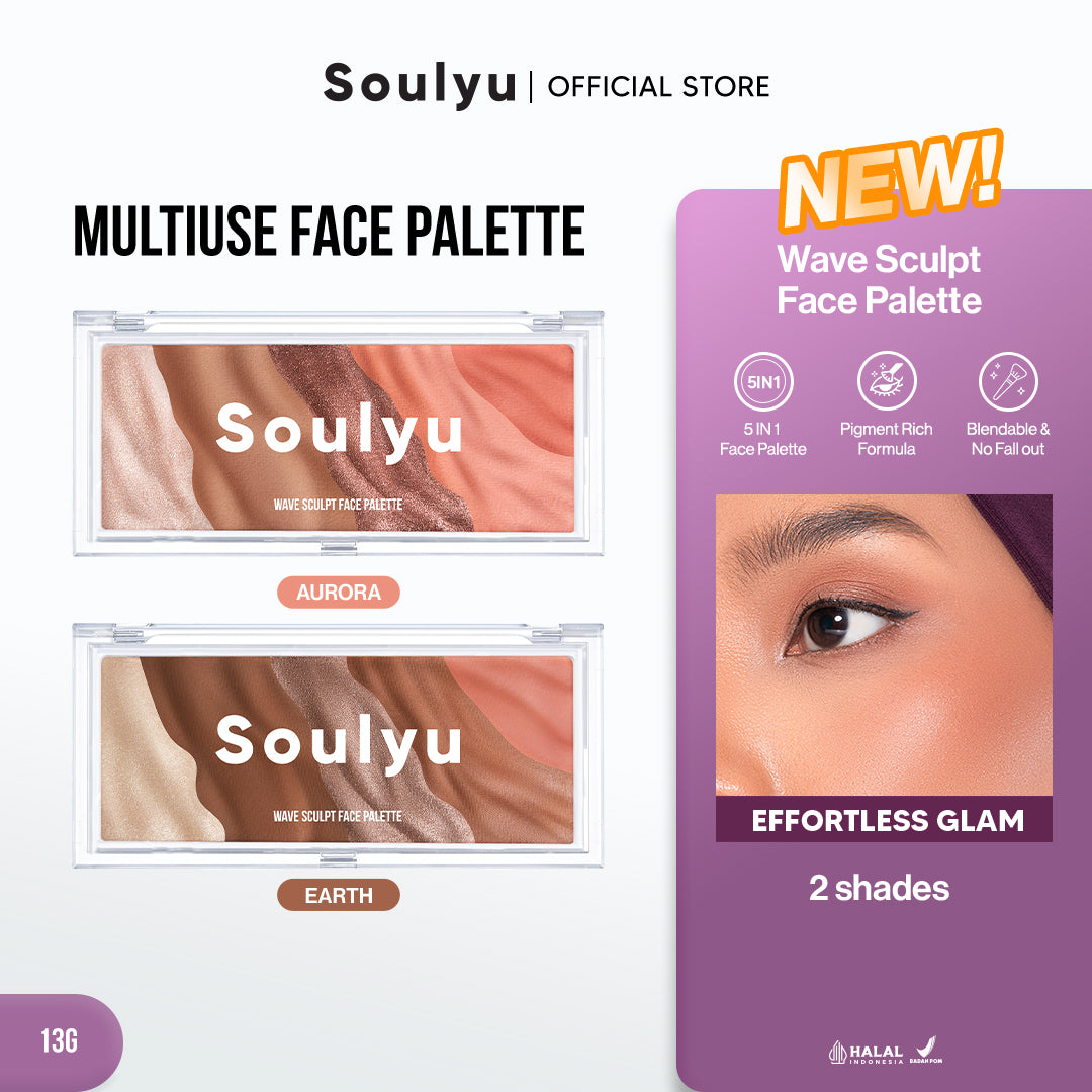 Soulyu Wave Sculpt Face Palette - 5in1 Palette | Eyeshadow
