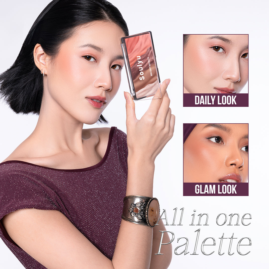 Soulyu Wave Sculpt Face Palette - 5in1 Palette | Eyeshadow