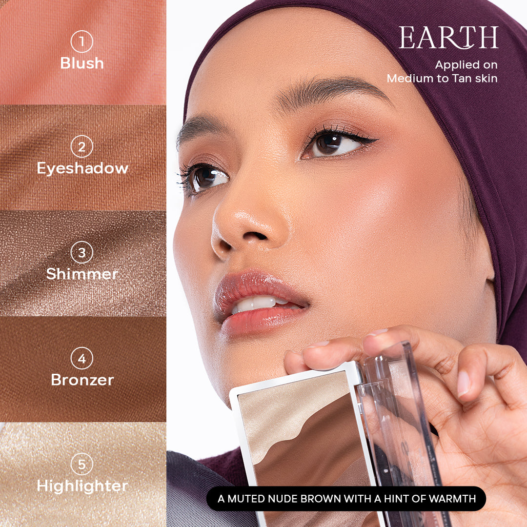 Soulyu Wave Sculpt Face Palette - 5in1 Palette | Eyeshadow