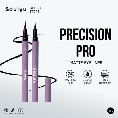 SOULYU Flawless Ramadhan Set - Eyeliner Soft Brown, Powder Foundation & Lip Balm