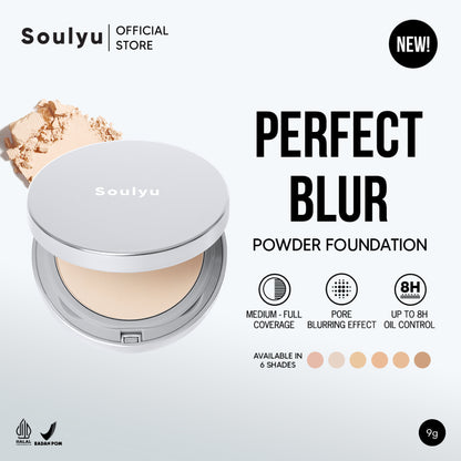 SOULYU Flawless Ramadhan Set - Eyeliner Soft Brown, Powder Foundation & Lip Balm