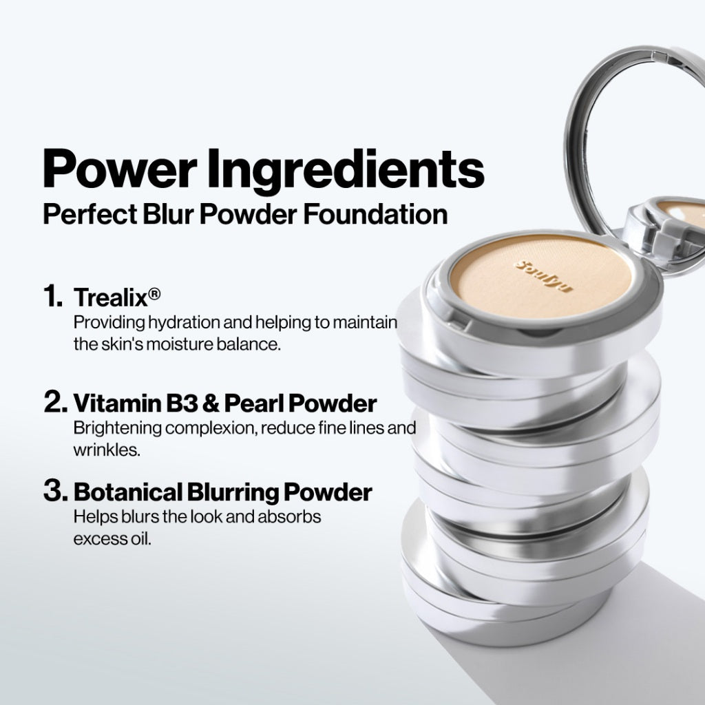 SOULYU Dewy to Matte Duo - Perfect Blur Powder Foundation & Perfect UV Serum Foundation