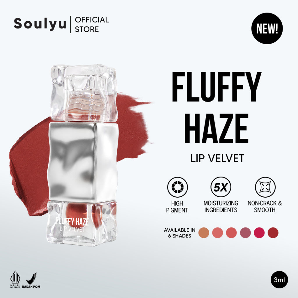 SOULYU Velvet & Glow Lip Set - Fluffy Haze Lip Velvet & Juicy Glow Lip Balm